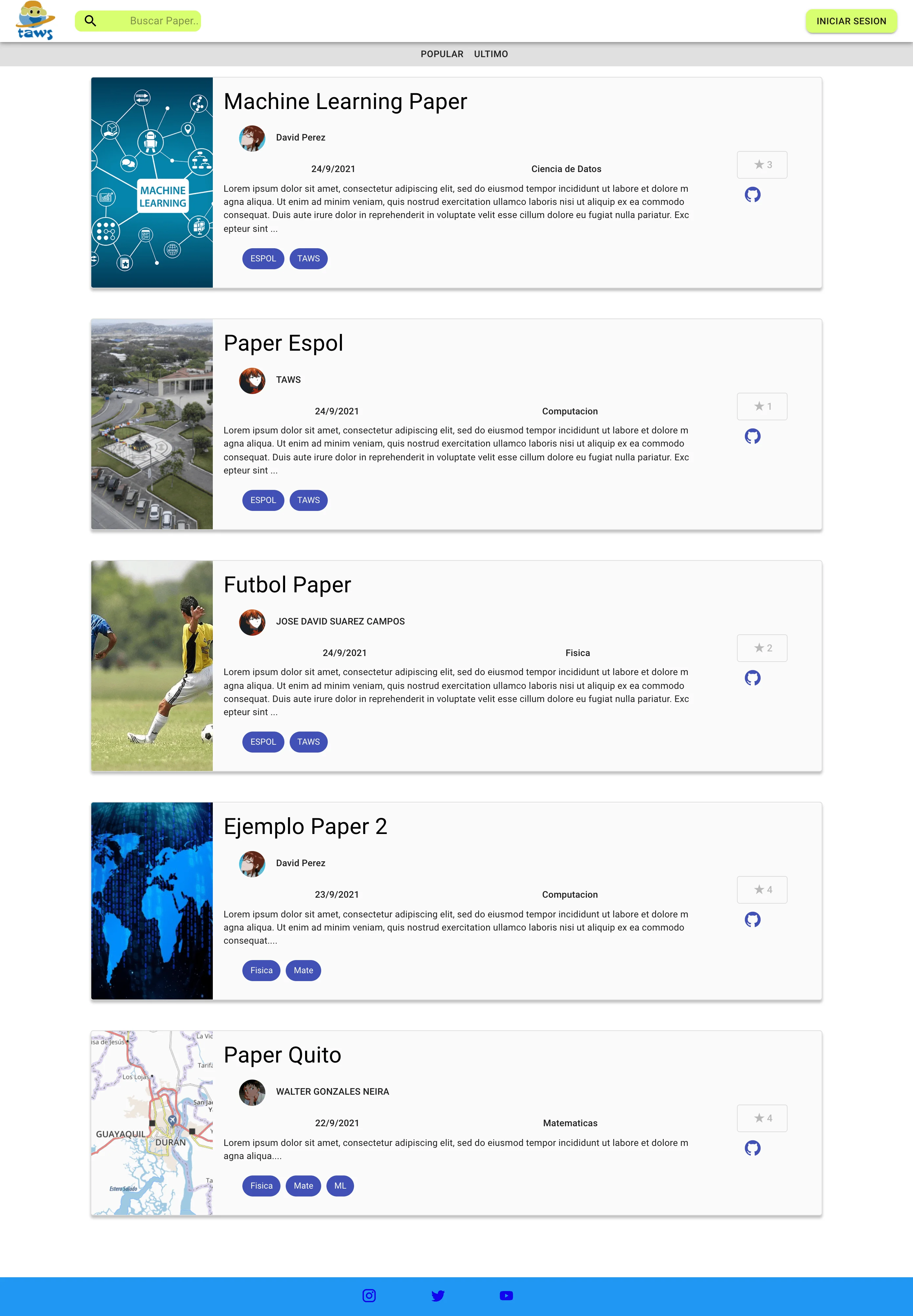 TAWS Papers Website